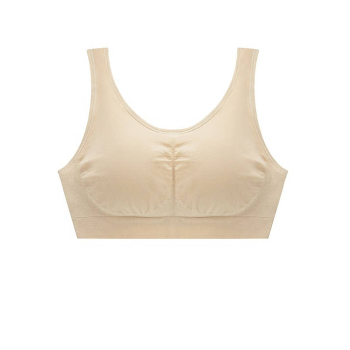 Large Size Light Version Vest Bra Solid Color Base Polyester Underwear