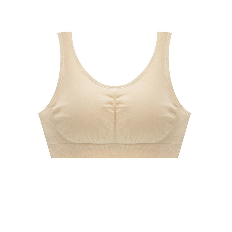 Large Size Light Version Vest Bra Solid Color Base Polyester Underwear