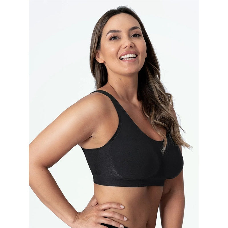 Large Size Light Version Vest Bra Solid Color Base Polyester Underwear