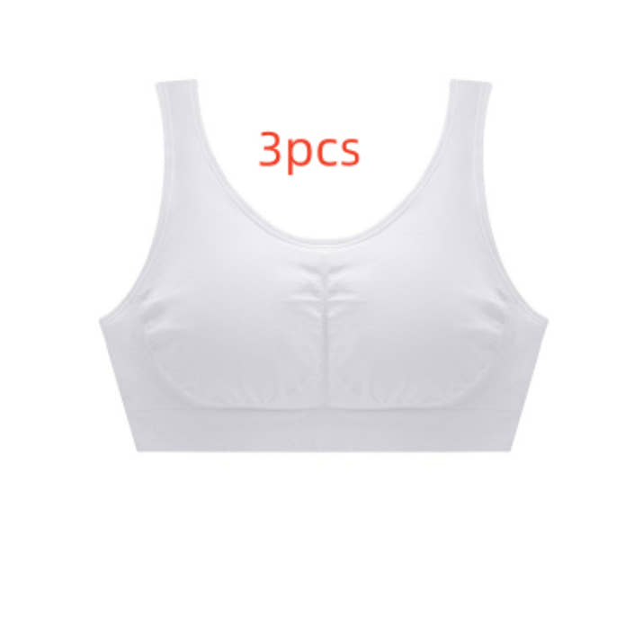 Large Size Light Version Vest Bra Solid Color Base Polyester Underwear
